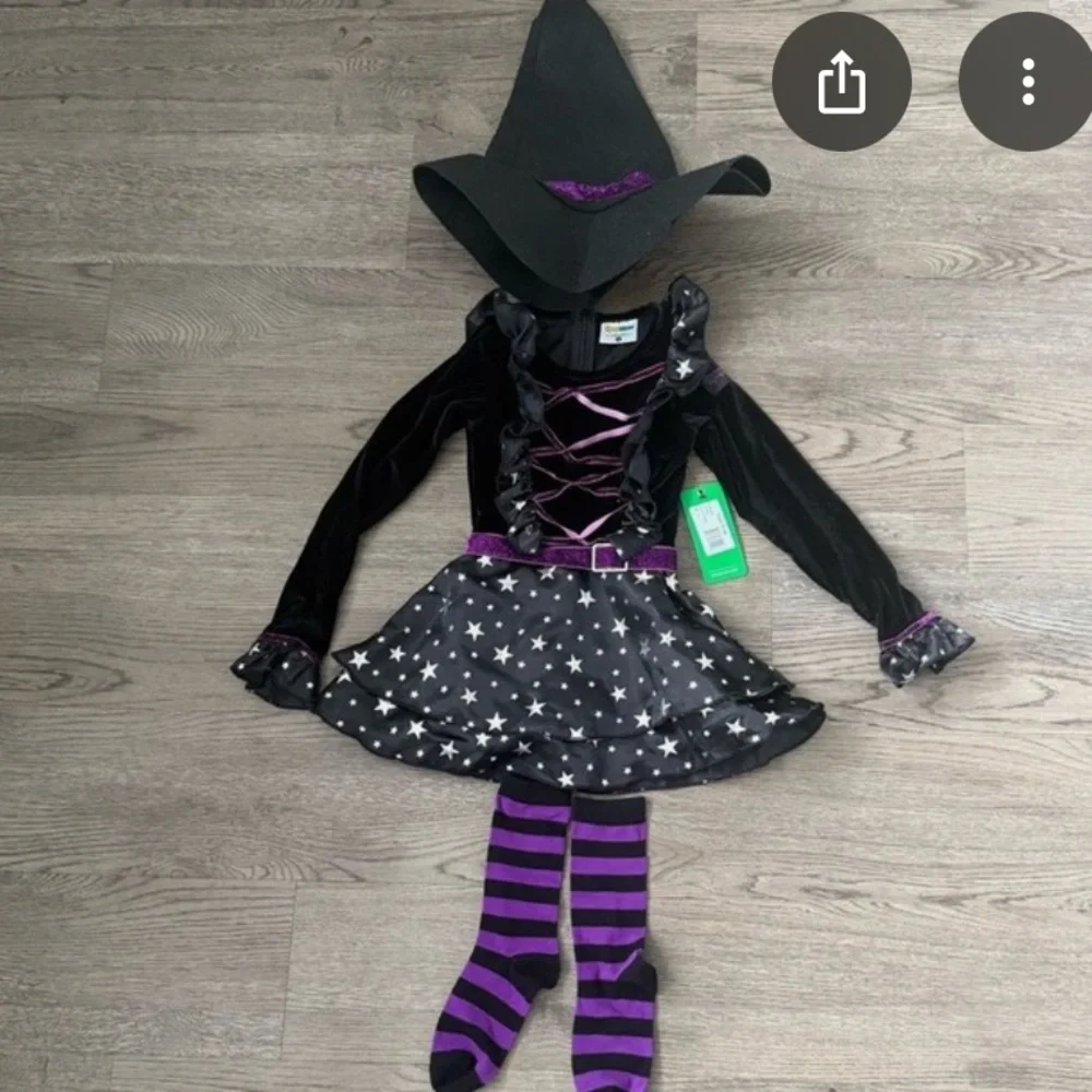 TIPSY ELVES Kids Witch Costume 3 piece set nwt Halloween costume